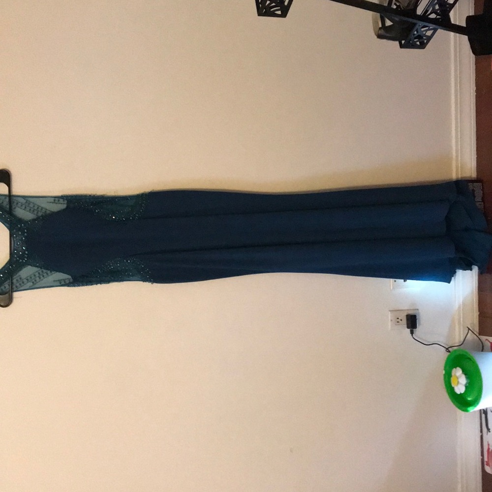 Blue Floor Length Gown